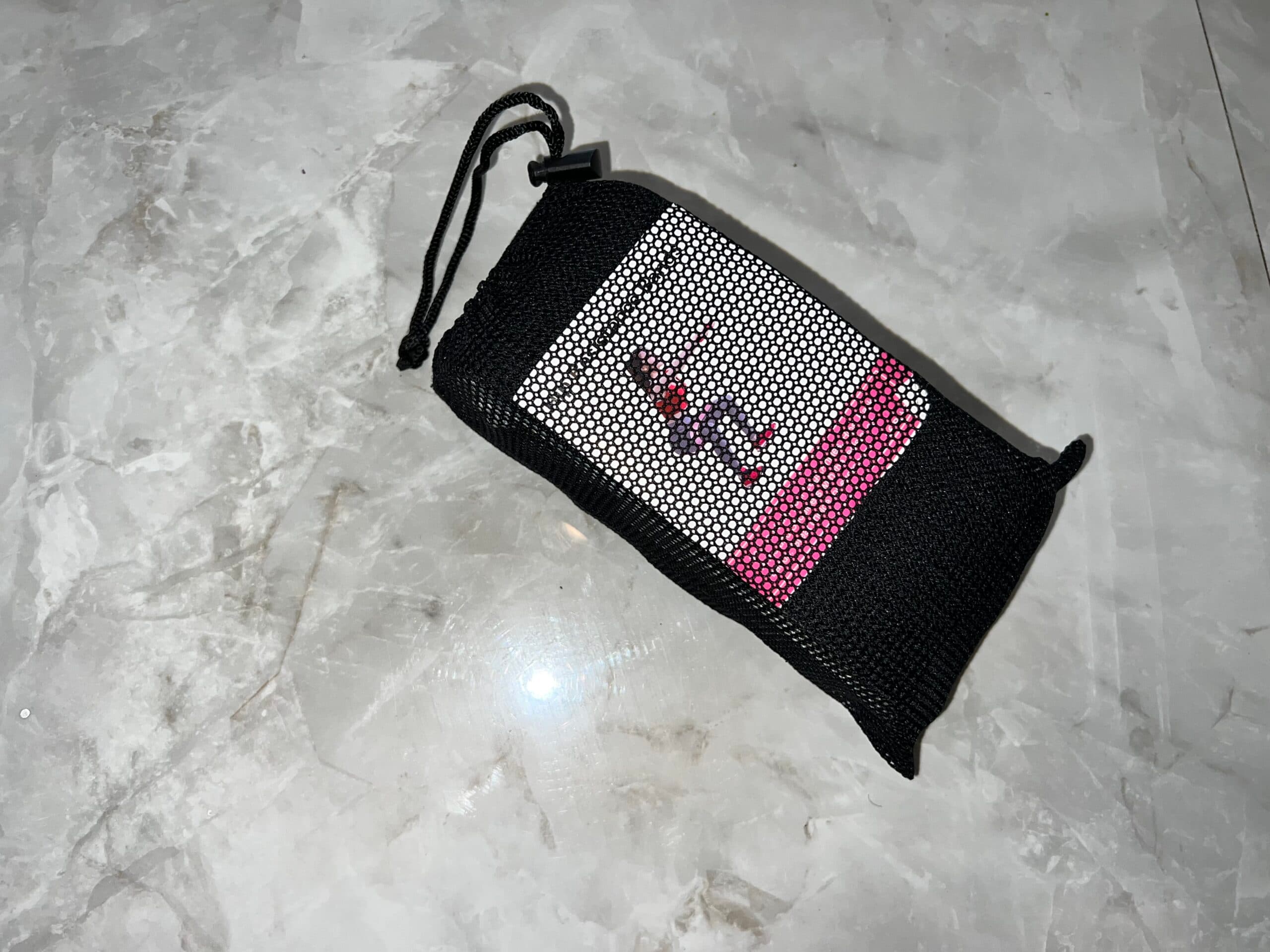 Full-body Vasato resistance band in its carry pouch